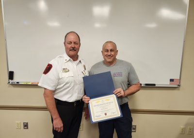 Firefighter/EMT Tim Keusch for 20 years of dedicated service